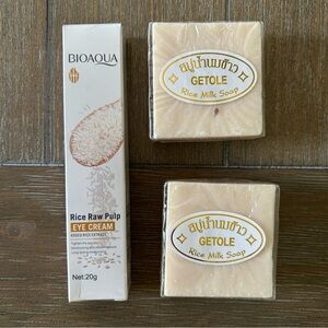 Skincare Set with Getole Rice Milk Soap